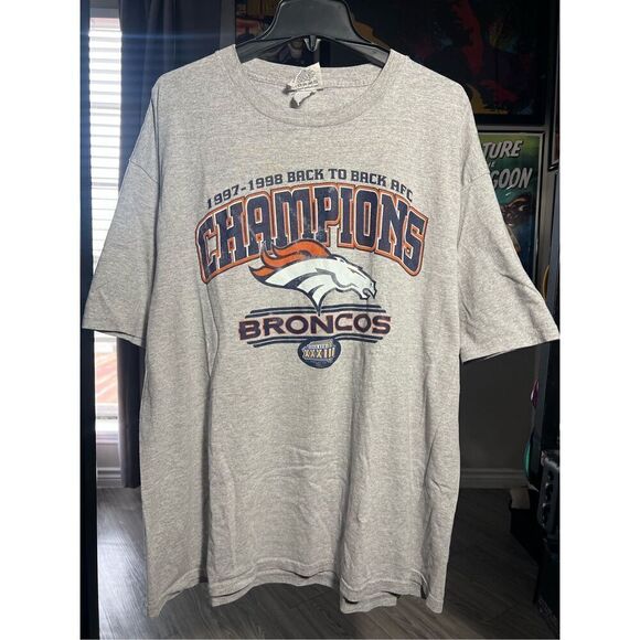 Vintage 90s Denver Broncos AFC Champions Tee - Picture 1 of 5